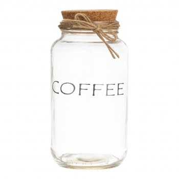 Pote Hermético Vidro Tampa Rolha 800ml Decorado Coffee