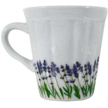 Xícara Tulipa Porcelana 120ml Decorada Lavanda