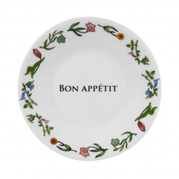 Prato De Sobremesa Porcelana Decorado 19cm Paris