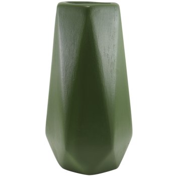 Vaso Cerâmica Solitario3D Moderno 1L Decorativo Verde