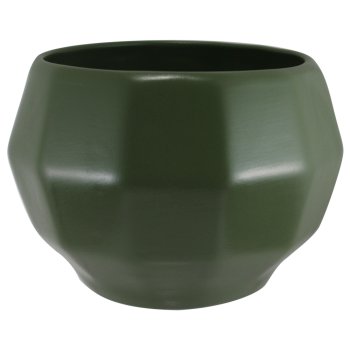 Vaso Tridimensional GRD 1L Decorativo Cerâmica Verde