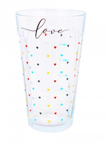 Copo Americano Decorado 450ml Mini Coração Love