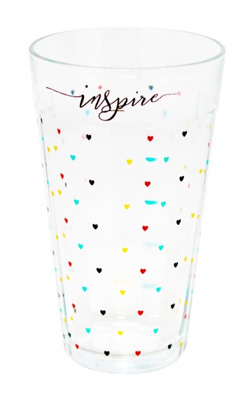 Copo Americano Decorado 450ml Mini Coração Inspire